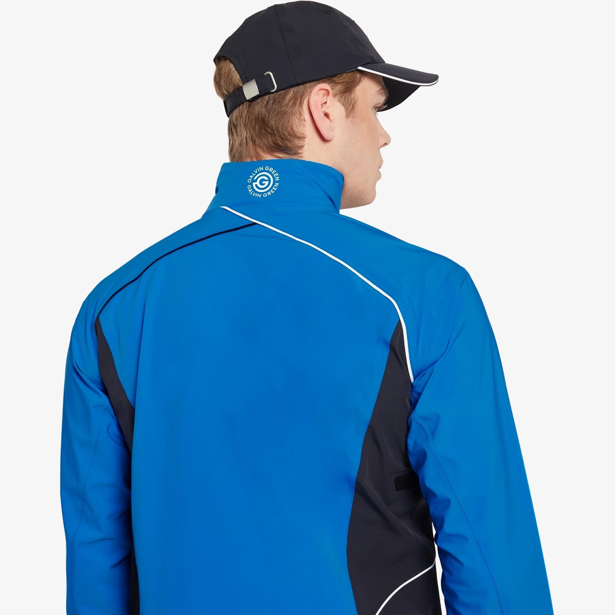 Galvin Green Ames Dryvr Pertex Mens Waterproof Golf Jacket Royal Blue/Black